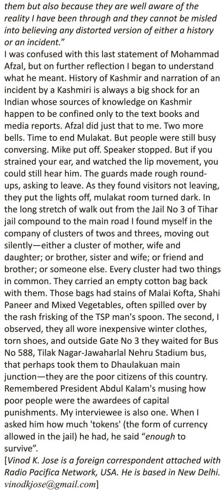 Interview with Afzal Guru Voice of Kashmir 6