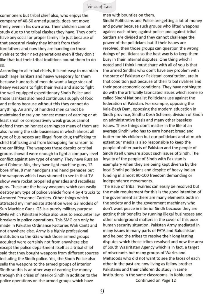 The Security Situation of Interior Sindh 2