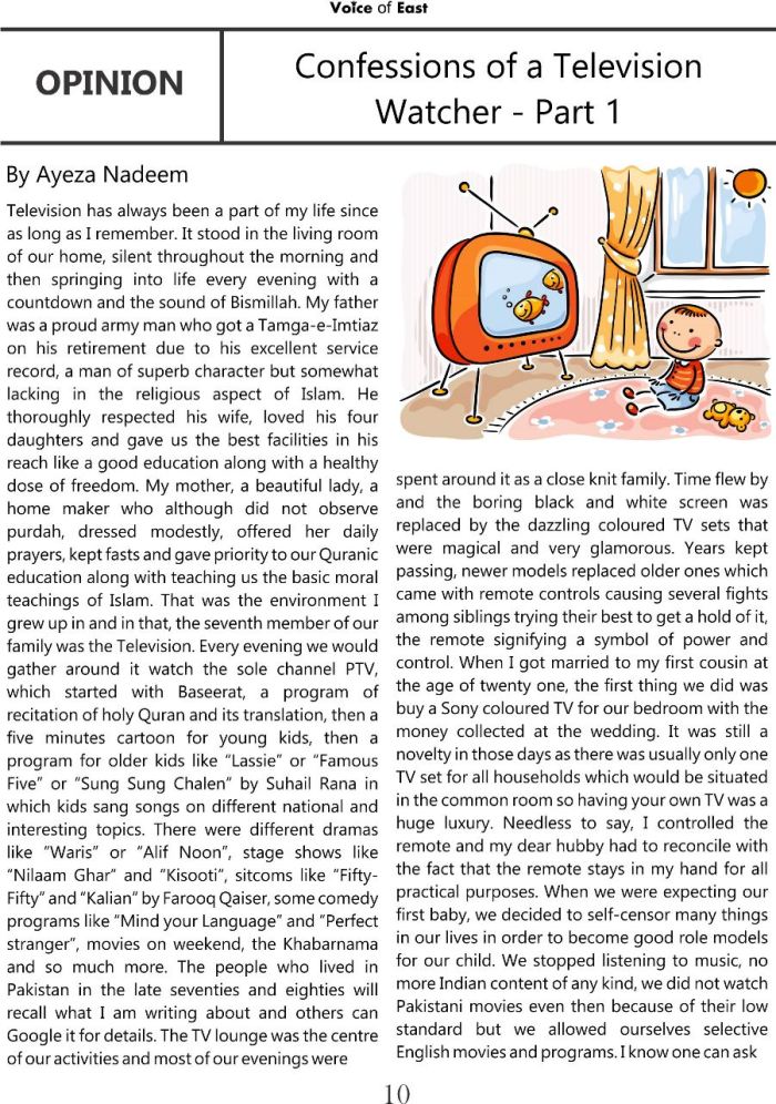 Confessions of a television watcher 1 1