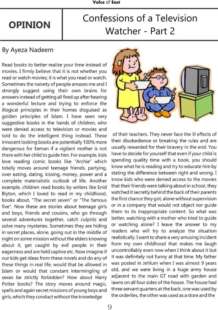 Confessions of a television watcher 2 1