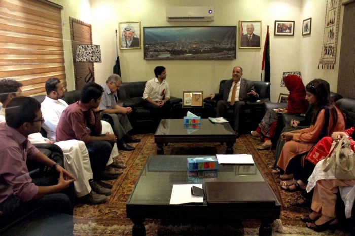 YFK Delegation of Kashmiri And Pakistani Youth With Palestinian Ambassador in Islamabad