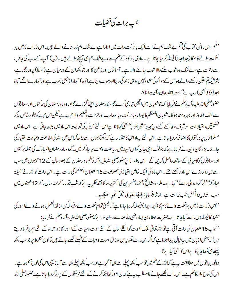 shab e barat ki fazilat 1